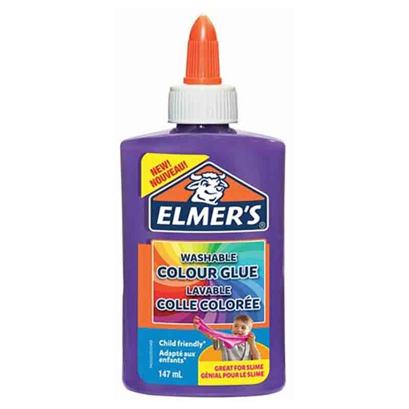 Клей для слаймов канцелярский цветной (непрозрачный) ELMERS Opaque Glue, 147 мл, фиолетовый