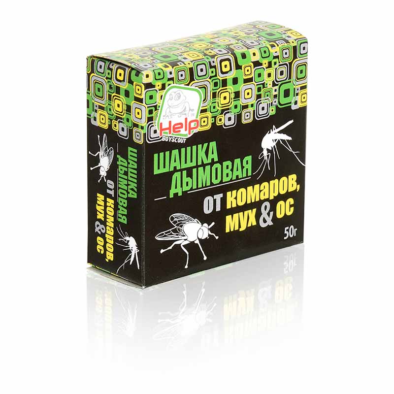 Шашка дымовая от комаров, мух и ос 50гр HELP / 50