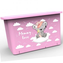 Емкость для игрушек MOMMY LOVE розов. 15л